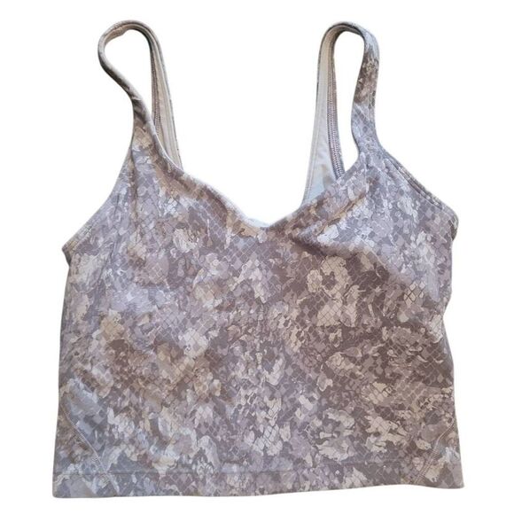 Lululemon Align Tank Top Women's XS 4 Snake Print Athletic Gym V Neck Cropped - Picture 1 of 3